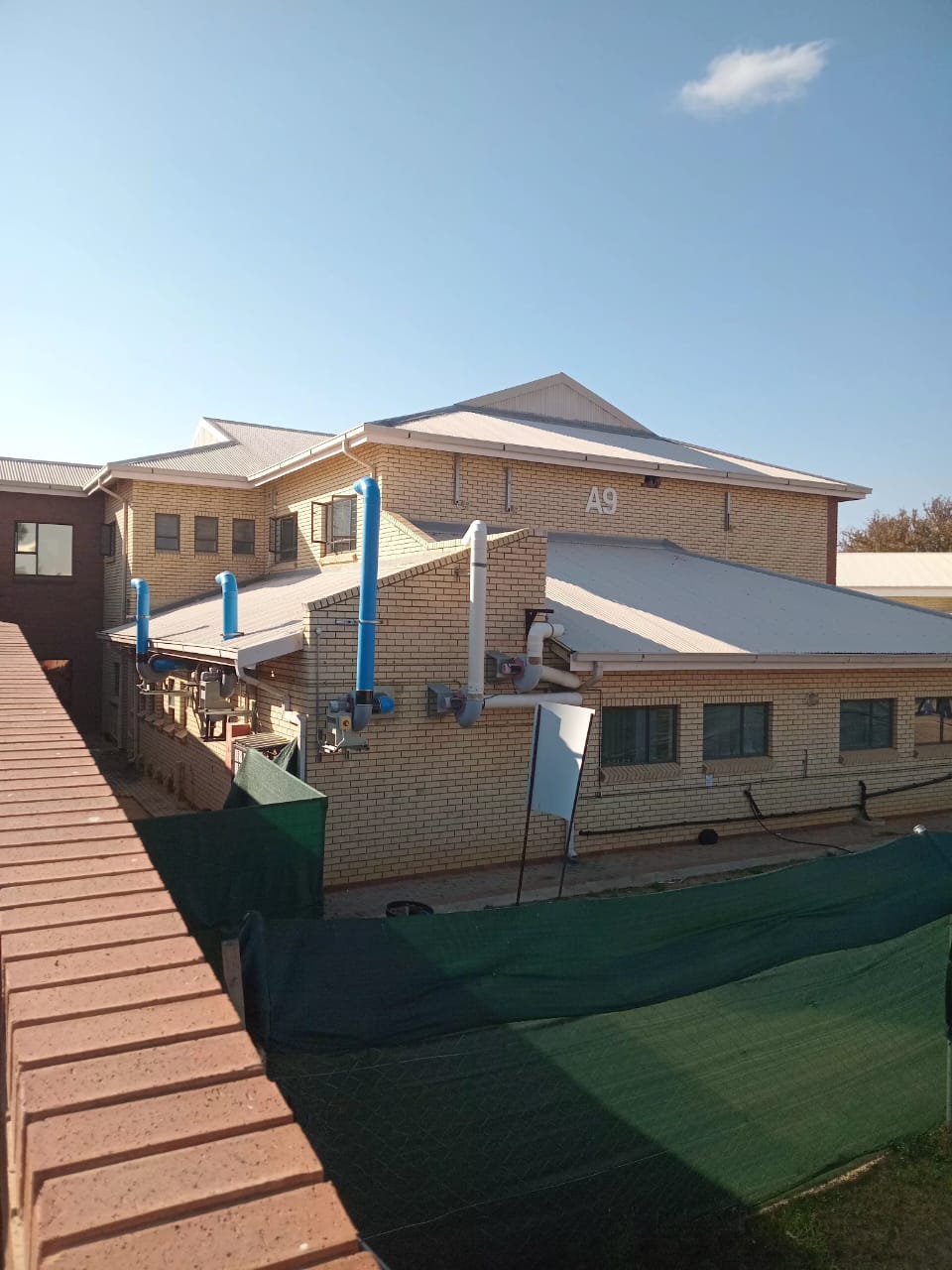 Exterior view of an institutional construction project building